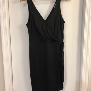 Black wrap dress